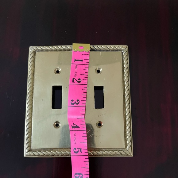 Vintage Solid Brass Made In India Set Of 7 Light Switch Covers - Picture 11 of 16